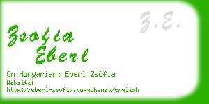 zsofia eberl business card